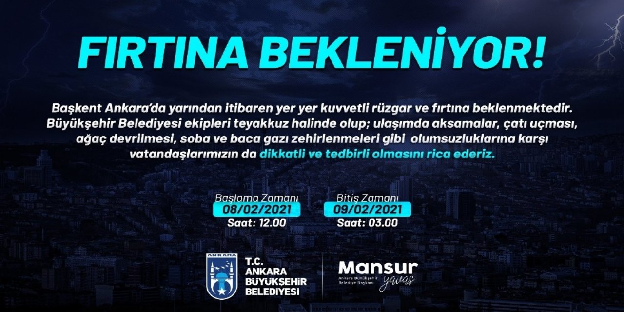 Başkent İçin Fırtına Uyarısı