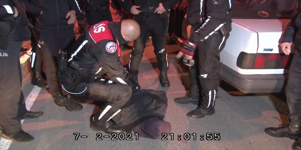 Alkollü Sürücü Ve Arkadaşı Polisi Alarma Geçirdi, Nefes Kesen Kovalamaca Karakolda Bitti