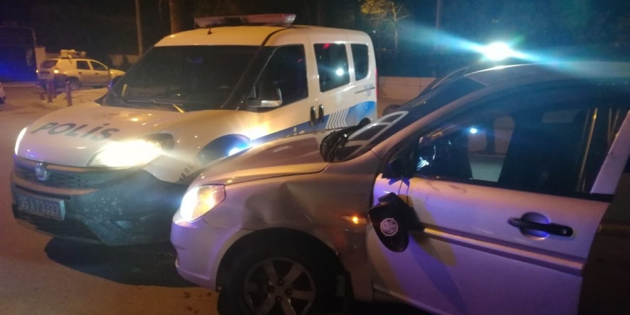 Polis Aracına Çarpıp Kaçan Alkollü Sürücü Ve Yanındaki Şahıs Yakalandı