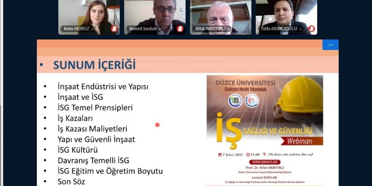 Dü’de İş Sağlığı Ve Güvenliğinin Önemi Anlatıldı