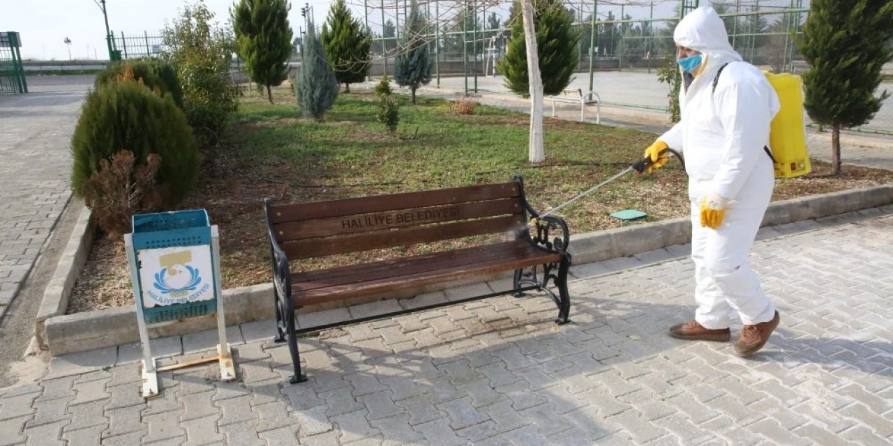 Haliliye Kırsalında Okullar Dezenfekte Ediliyor