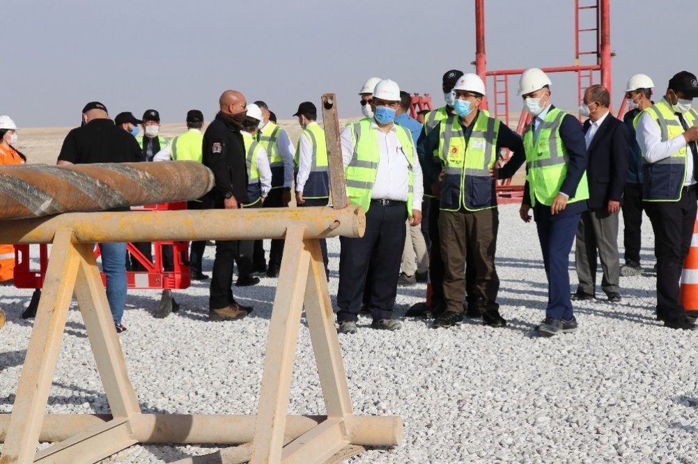 Fatih Dönmez, Tuz Gölü Yeraltı Doğal gaz Depolama Genişletme Proje Sahasında incelemelerde bulundu