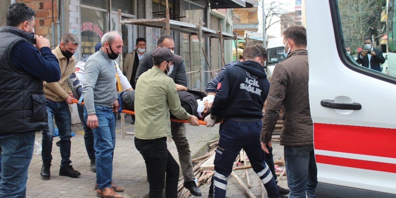 İ̇skeleden Düşen İşçi Yaralandı
