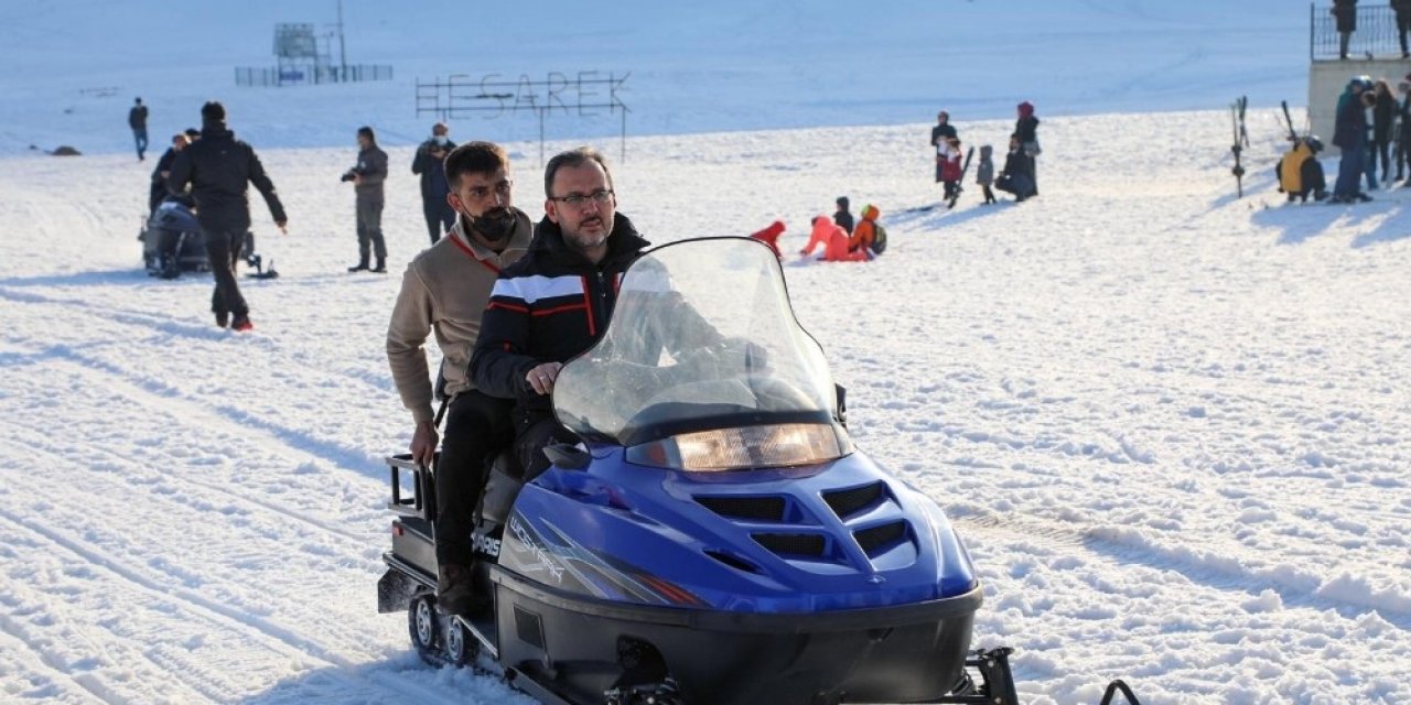 Bakan Kasapoğlu Hesarek Kayak Merkezi’nde İncelemelerde Bulundu
