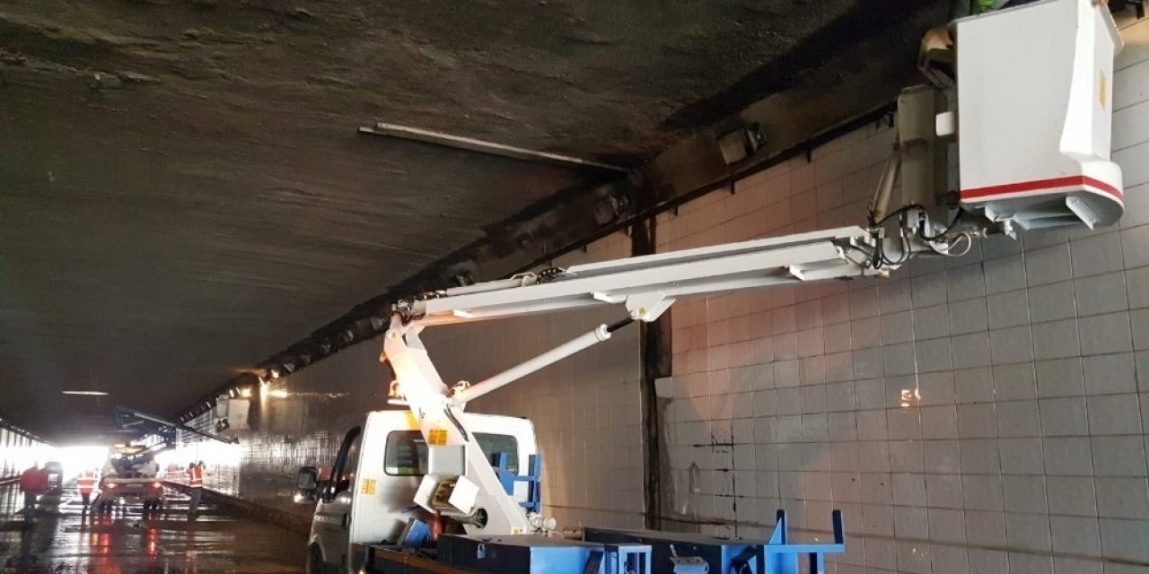 Derince Tüneli’nde Aydınlatma Bakım Onarımı Yapıldı