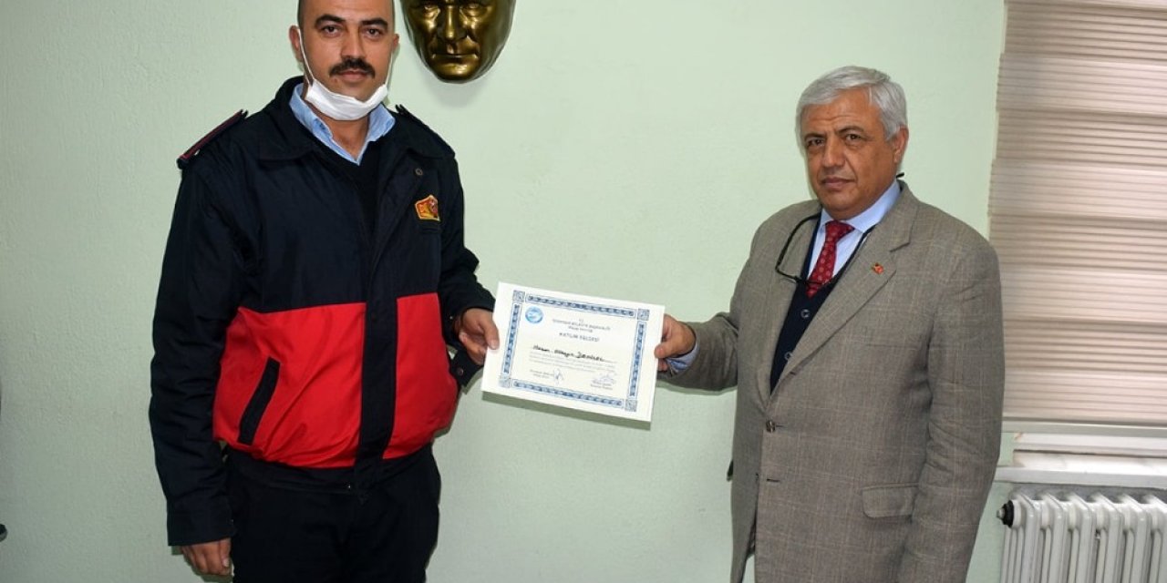 İ̇scehisar’da İtfaiye Personeline Hizmet İçi Eğitim Verildi