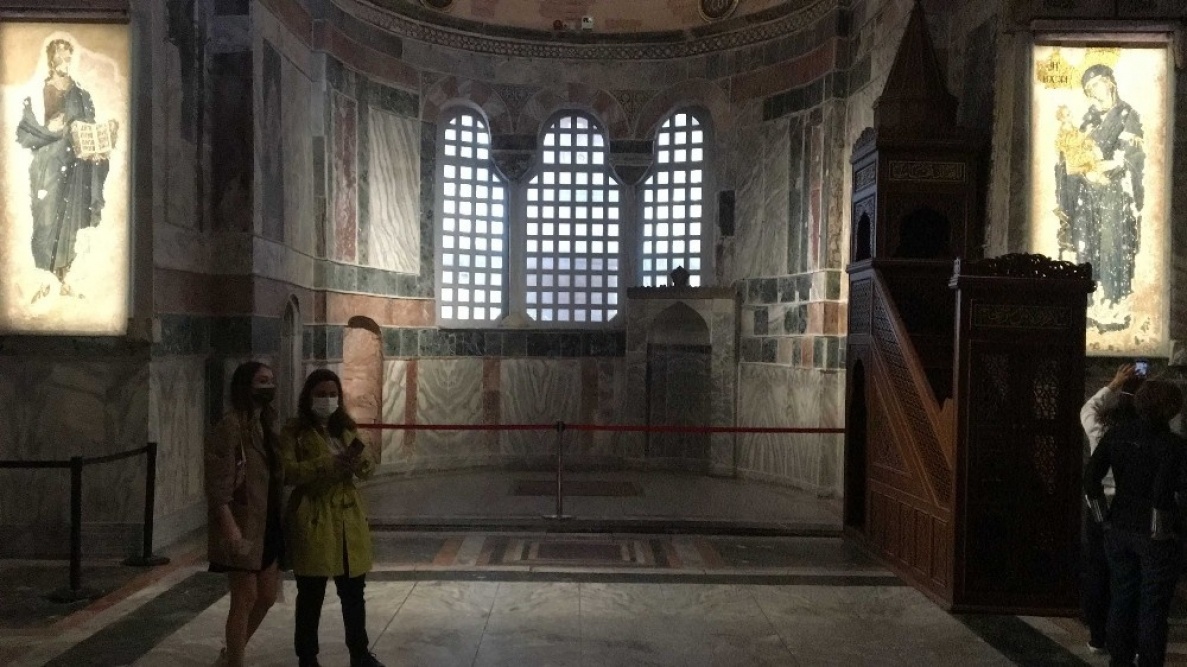 Kariye Camiini mozaik ve freskleri kapatacak olan perdeleme sistemi hazır
