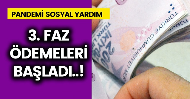 Pandemi 1.000 TL sosyal yardımların 3. faz ödemeleri başladı..! PTT hesaplarınızı kontrol etmeyi unutmayın..!