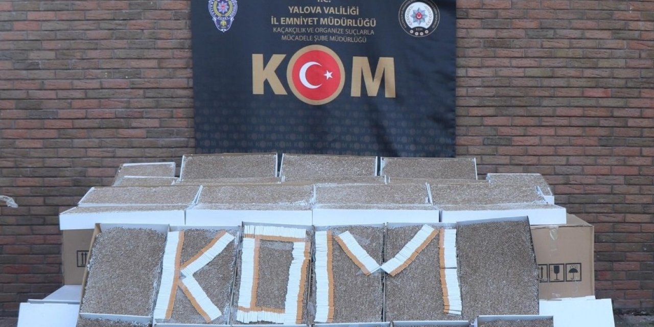 Yalova’da 1 Milyon 300 Bin Adet Kaçak Sigara Ele Geçirildi