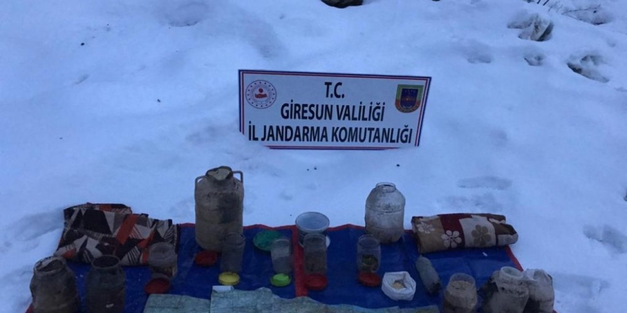 Giresun’da Pkk’lıların Kullandığı Erzak Deposu Bulundu