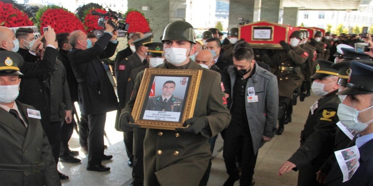 Pençe Kartal-2 Harekatı Şehitleri Başkent’te Son Yolculuğuna Uğurlandı