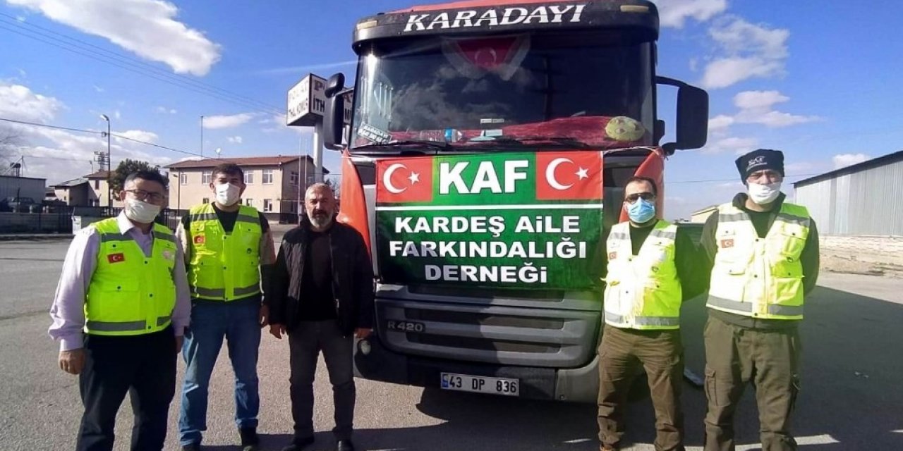 Kaf Derneği Gönüllülerinden İ̇dlip’e İnsani Yardım Tırı