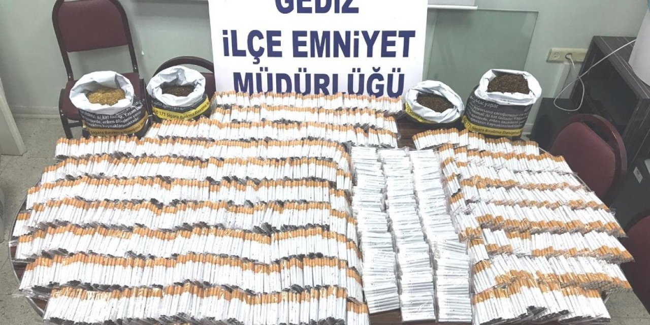 Gediz’de Kaçak Tütün Ve Sigara Operasyonu