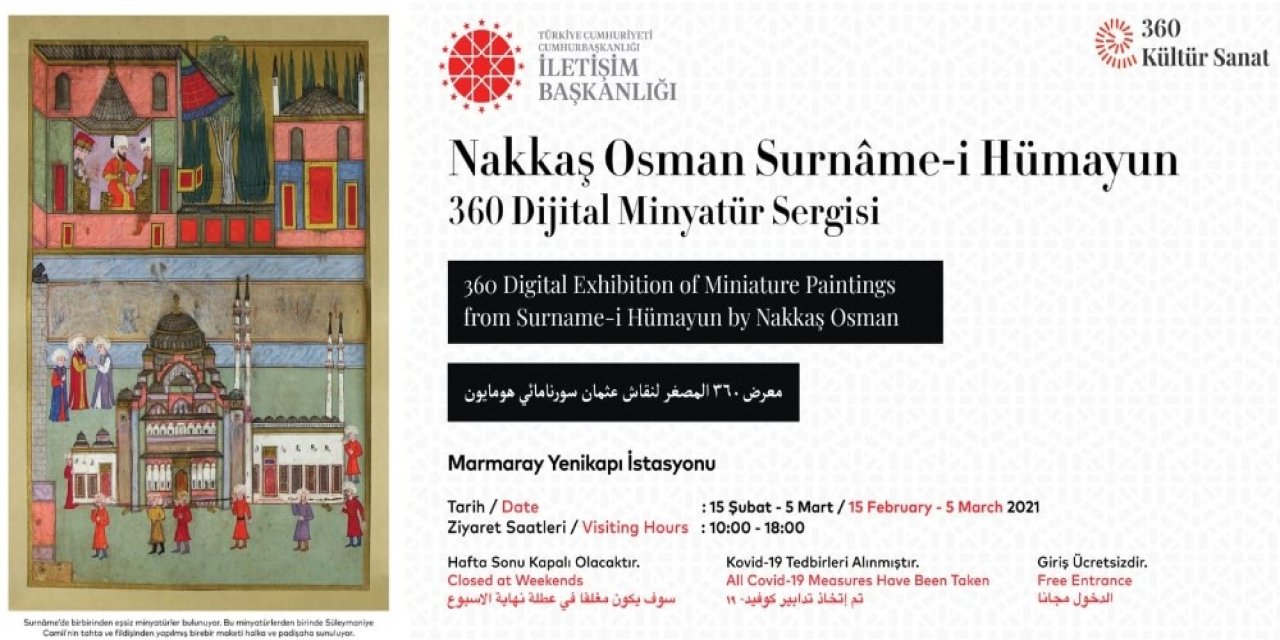 İ̇letişim Başkanlığı “360 Kültür Sanat Gösterimi” Kapsamında “nakkaş Osman Surnâme-i̇ Hümayun Dijital Minyatür Sergisi” Düzenliyor