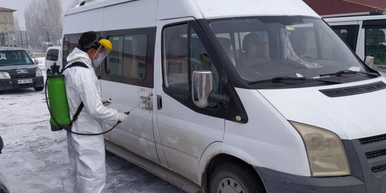 Yüz Yüze Eğitim Öncesi Servisler Dezenfekte Edildi