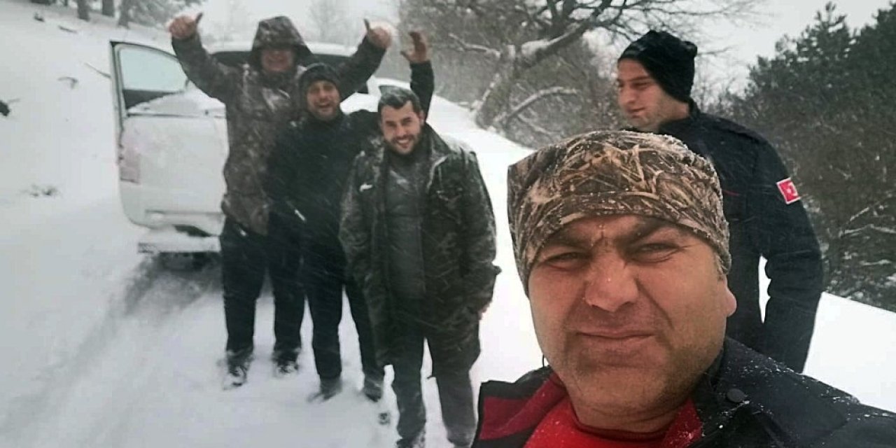 Dağda Donmak Üzereyken İtfaiye Ekipleri Yetişti