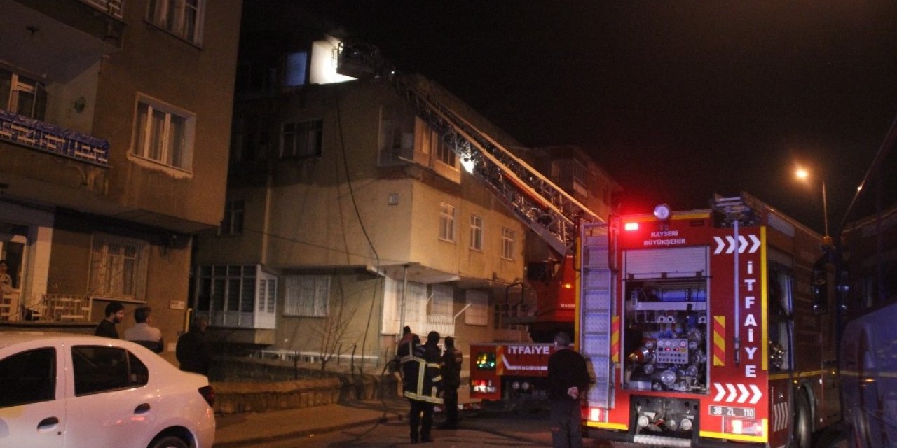 Kayseri’de Boş Dairede Yangın