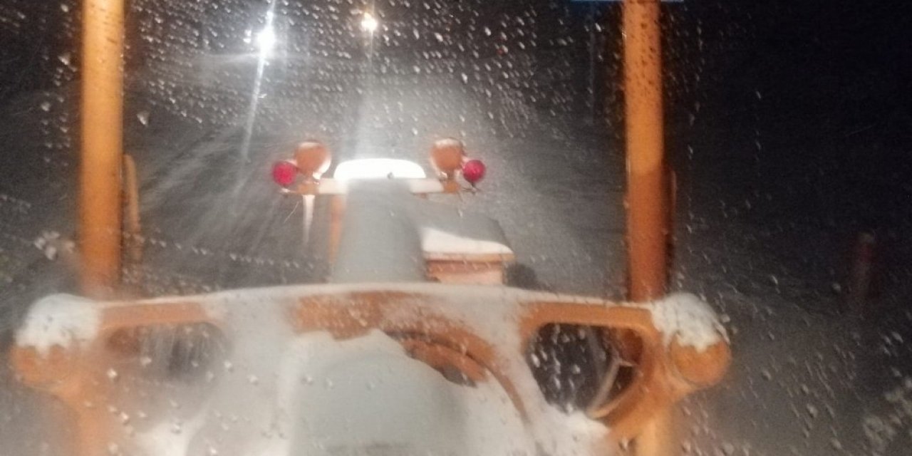 Konya Antalya Karayolunda Kar Yağışı Etkili Oldu