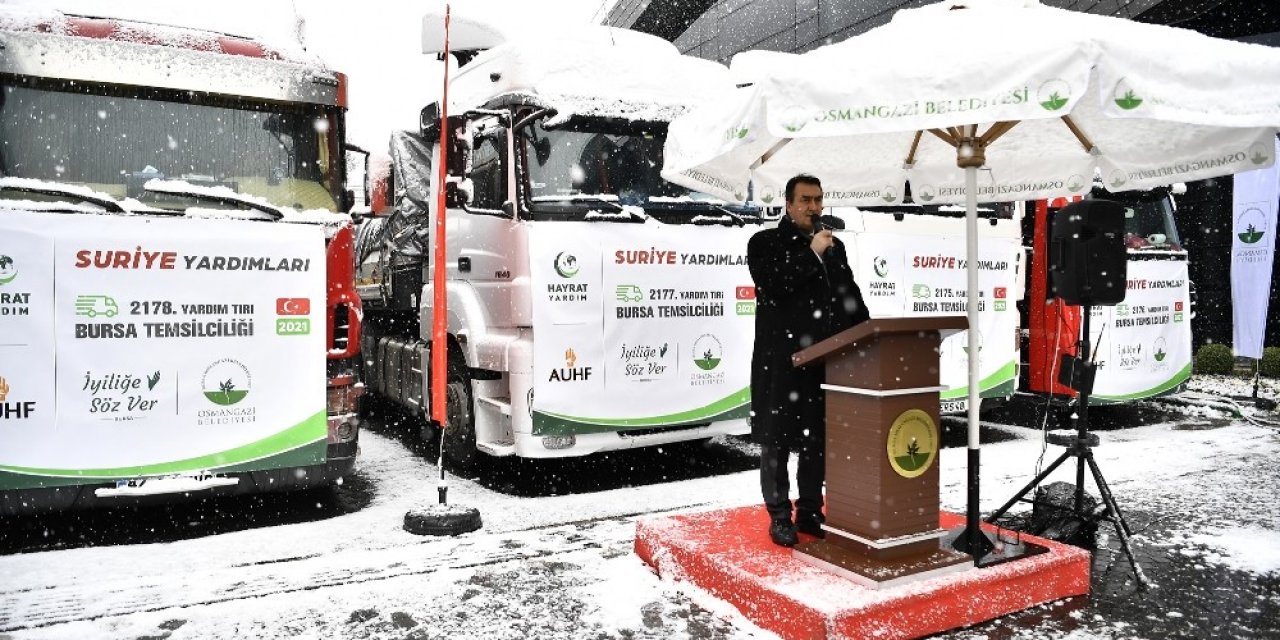 Osmangazi’den Suriye’ye 5 Yardım Tır’ı