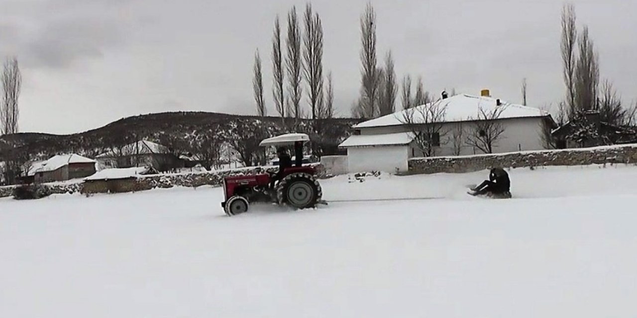 Traktör Tekeri İle Kayak Keyfi