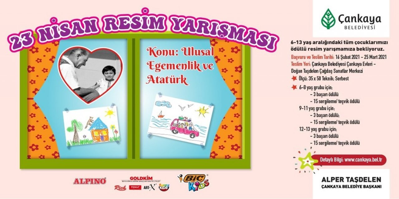 Çankaya Belediyesi’nden “ulusal Egemenlik Ve Atatürk” Resim Yarışması