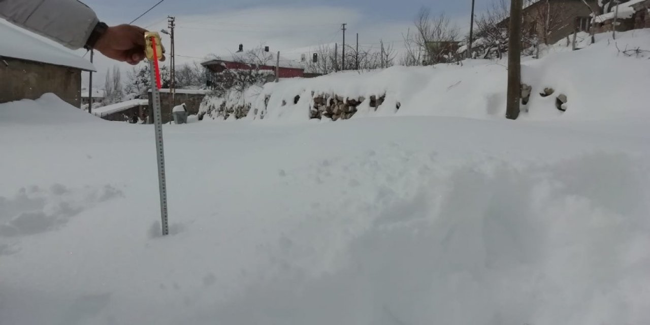 Tomarza’da Kar Kalınlığı 42 Santimetreyi Buldu