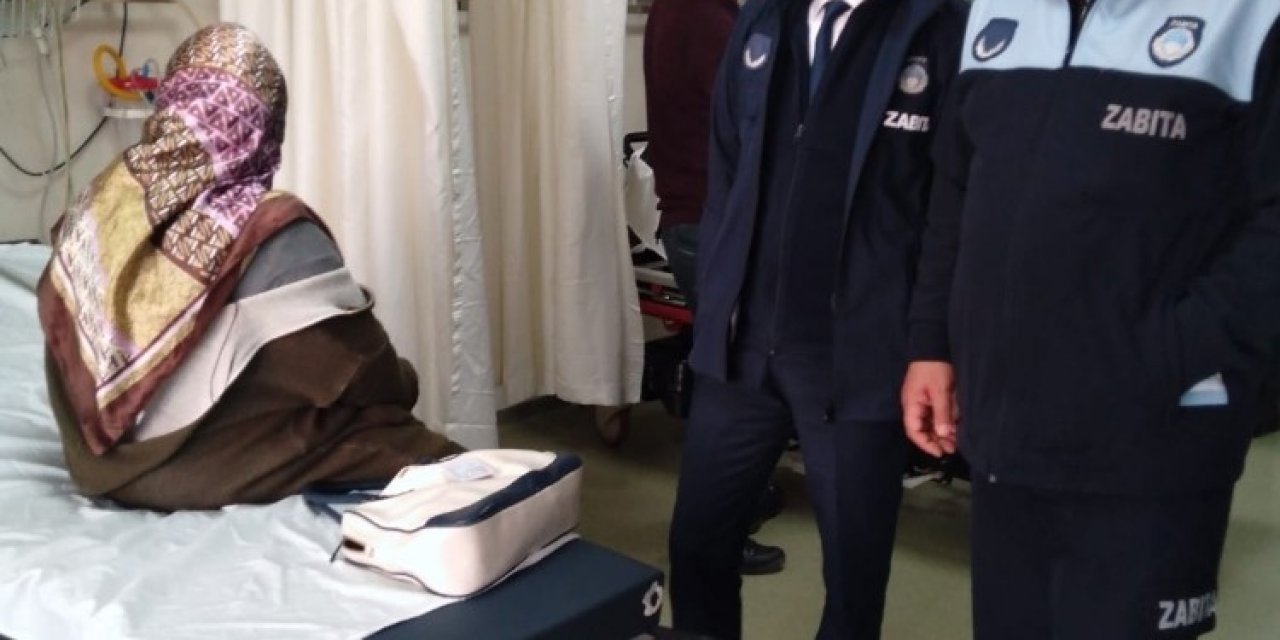 Hasta Kadının İmdadına Aziziye Zabıtası Yetişti