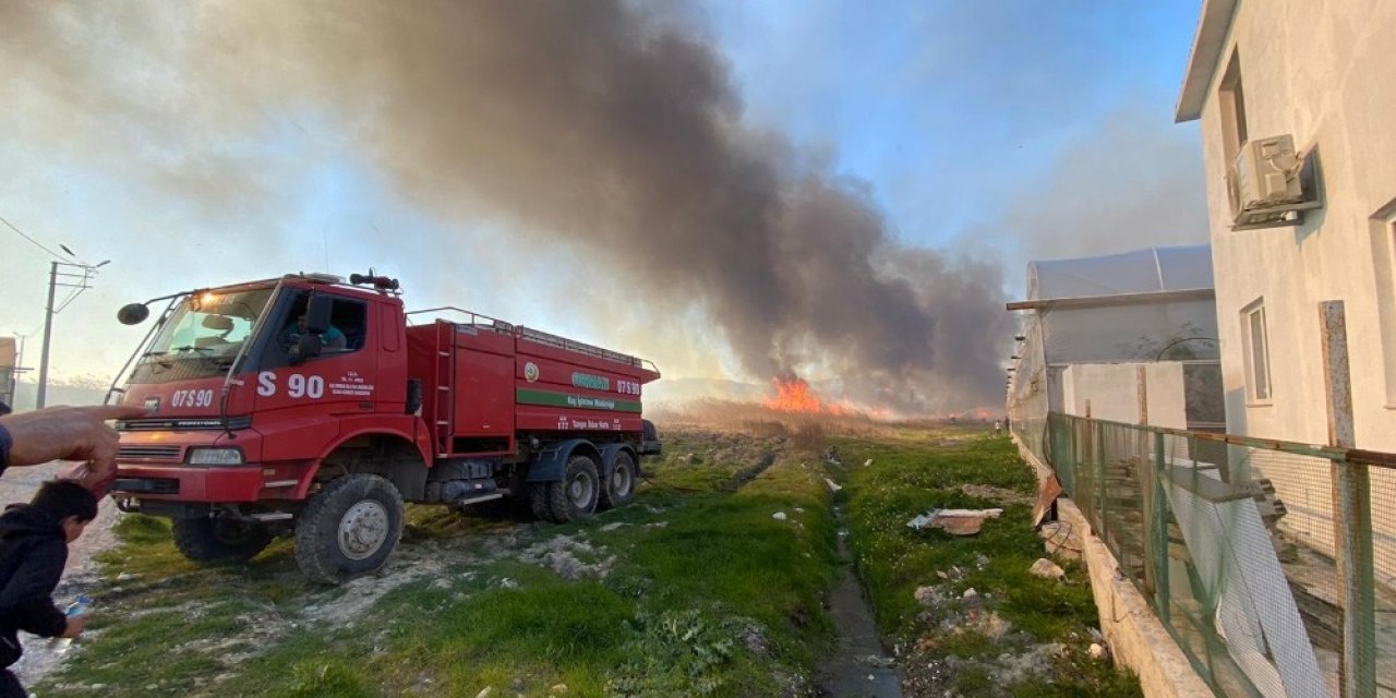 Antalya’da Korkutan Sazlık Yangını