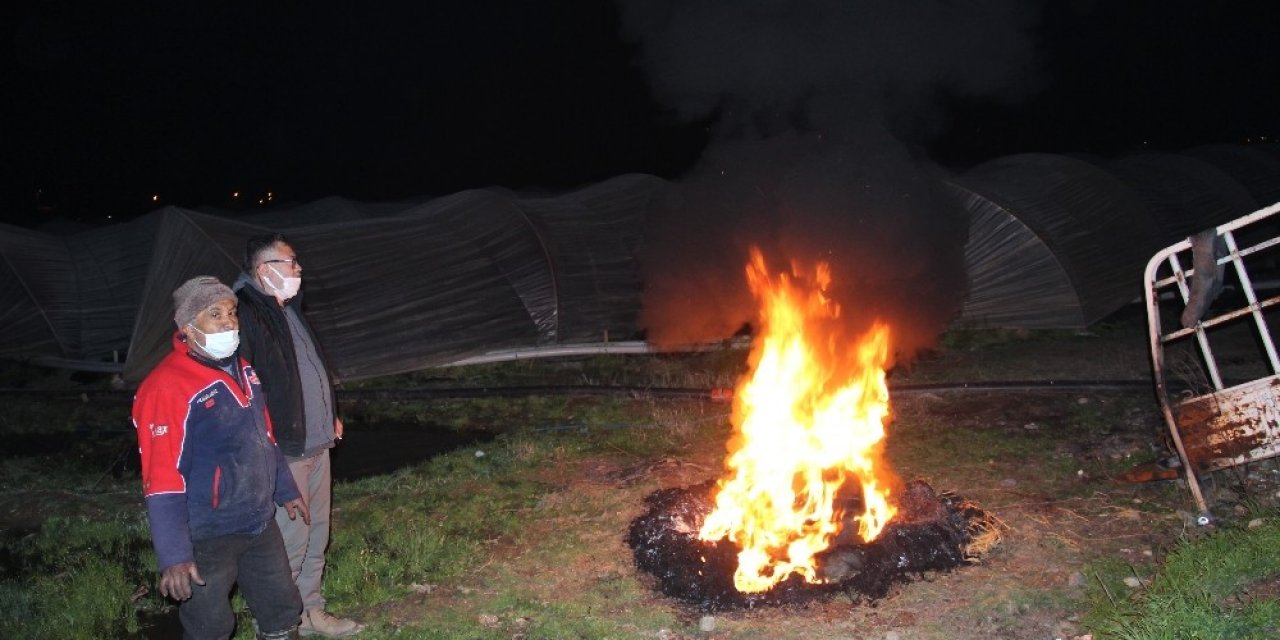 Aydın’da İlginç Yöntemle Zirai Don Nöbeti
