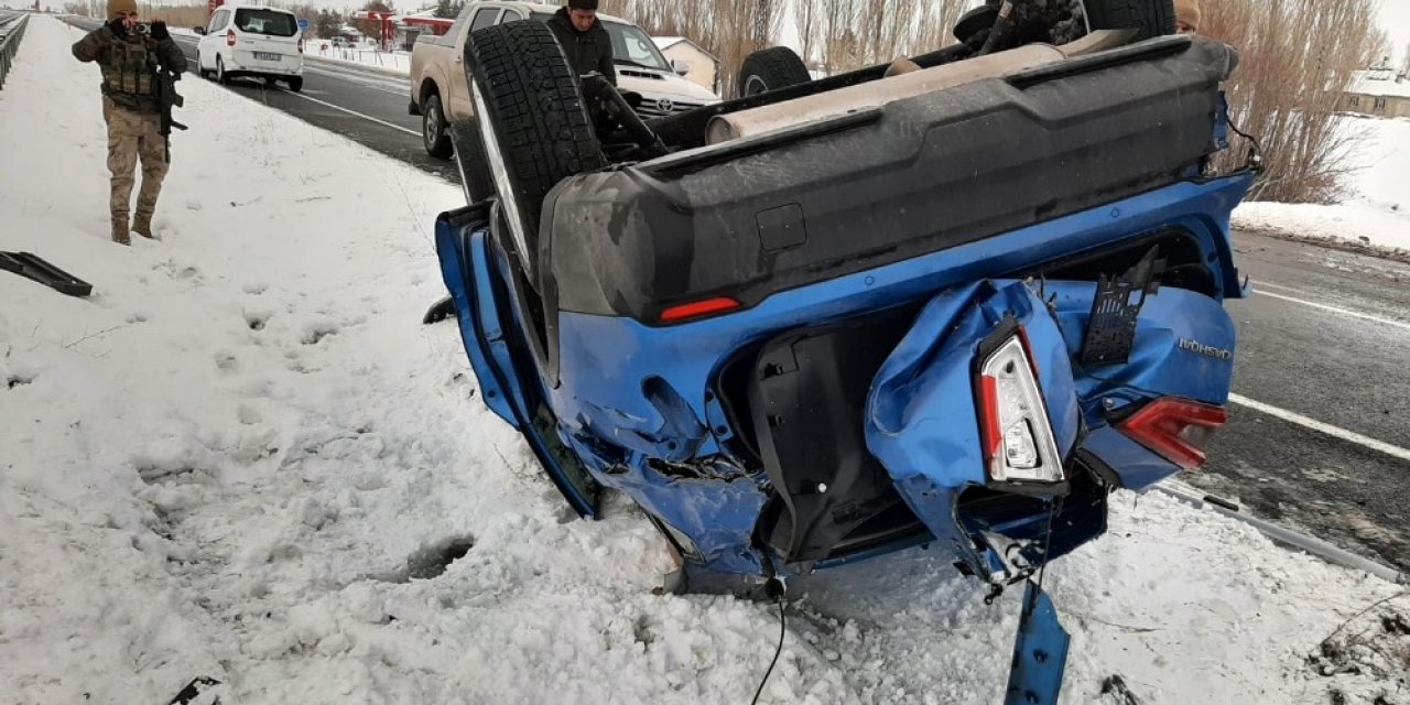 Eleşkirt’te Trafik Kazası, 1 Yaralı