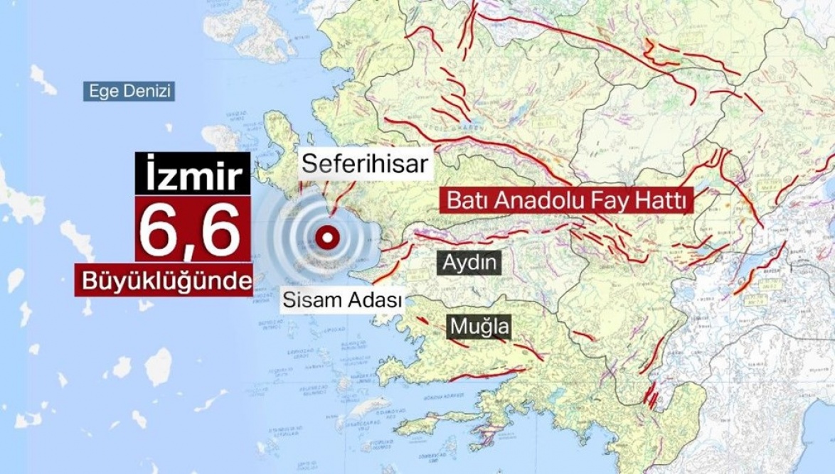 Ege’de meydana gelen 6.6 büyüklüğündeki deprem, Aydın ve Muğla’da da hissedildi