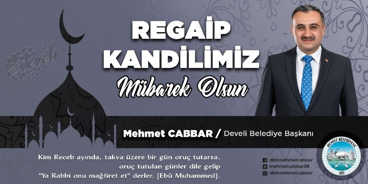 Başkan Cabbar: "mübarek Üç Aylara Ulaşmanın Bahtiyarlığı İçerisindeyiz"