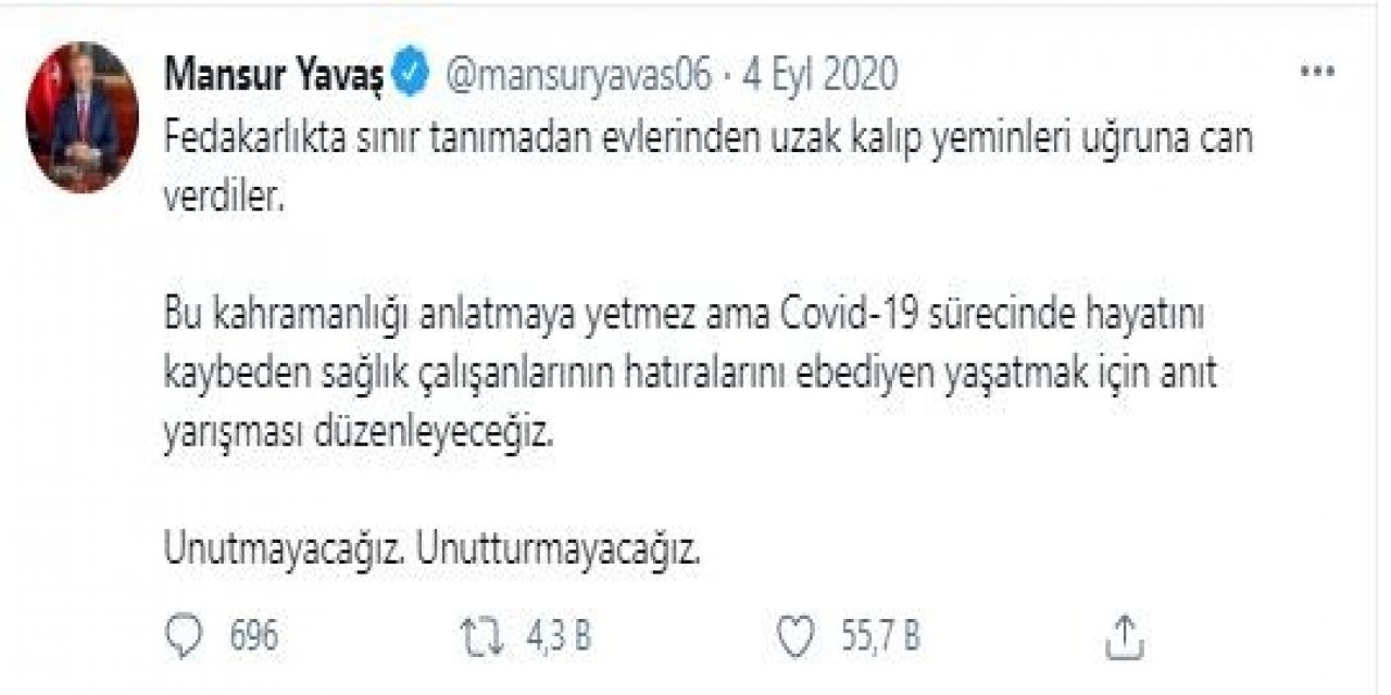 Pandemide Yaşamını Yitiren Sağlık Çalışanları İçin ‘anma Mekanı’ Proje Yarışması