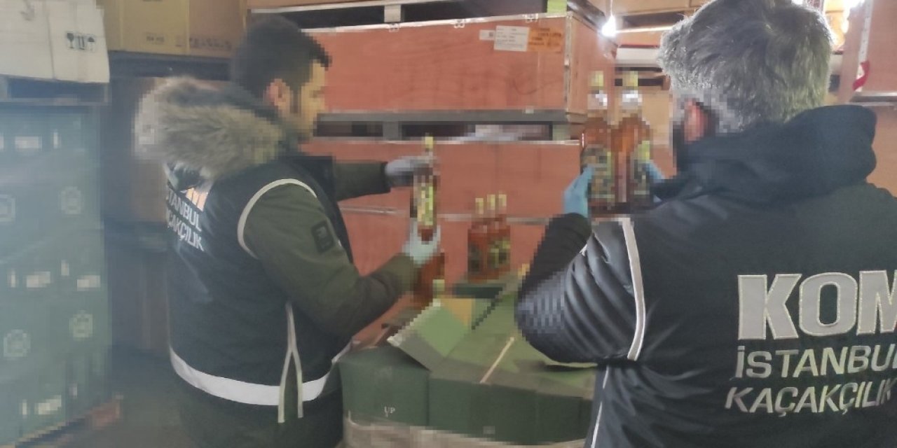 İ̇stanbul’da Kaçak Ve Sahte İçki Operasyonu: 8 Bin 305 Şişe İçki Ele Geçirildi