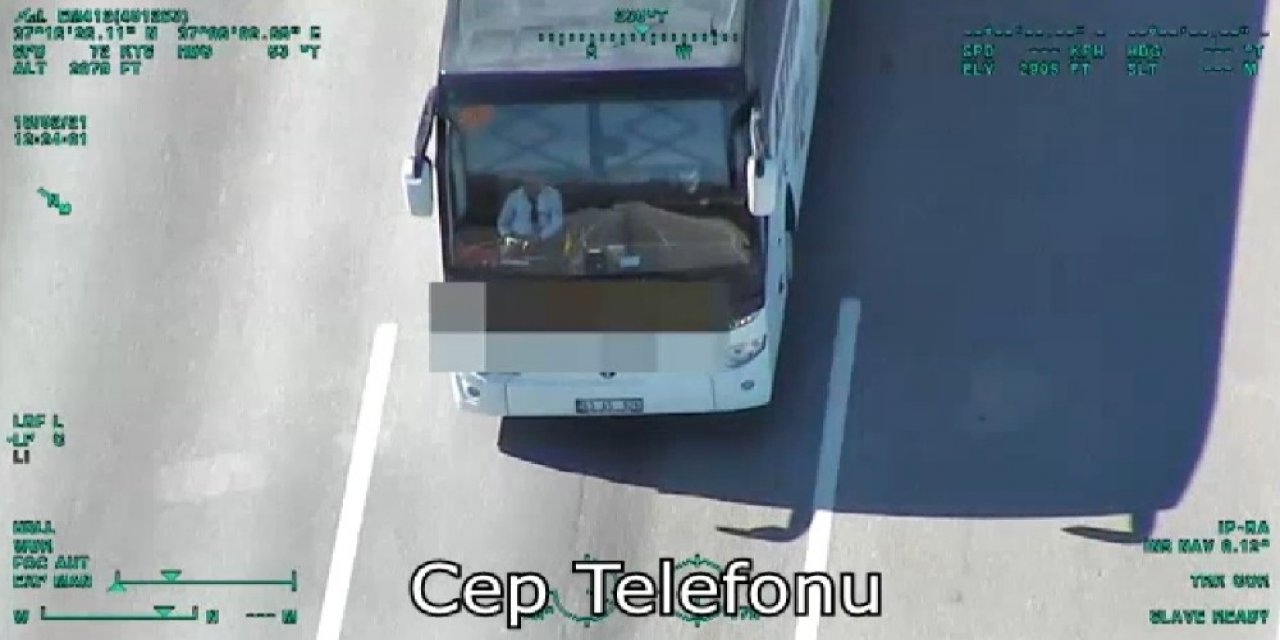 Helikopterle Denetlenen Sürücülere Ceza Yağdı