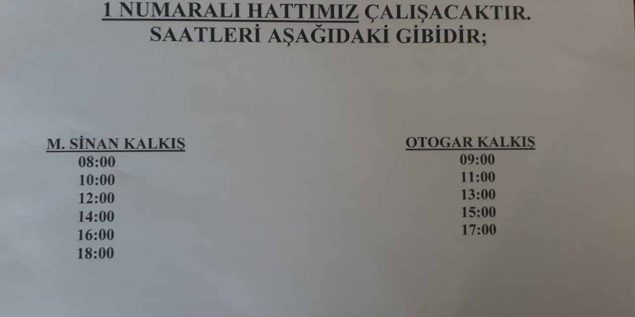 Haftasonları, Otogar Seferleri Başladı