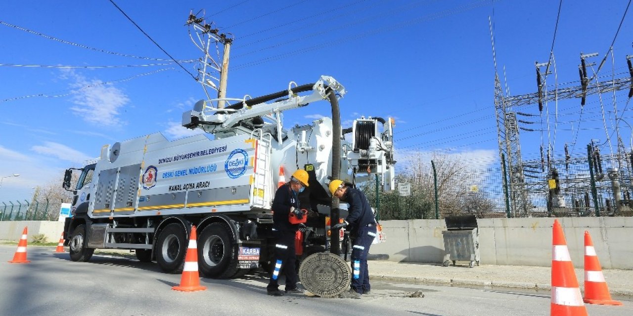 Denizli’nin 2 İlçesinde Altyapı Temizlik Çalışması Başlatıldı