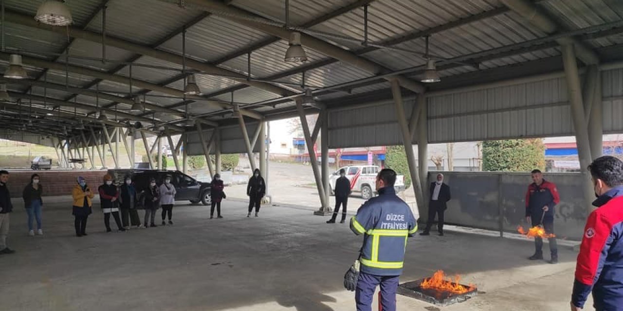 Bahçeşehir Görevlileri Yangın Eğitimi Aldı