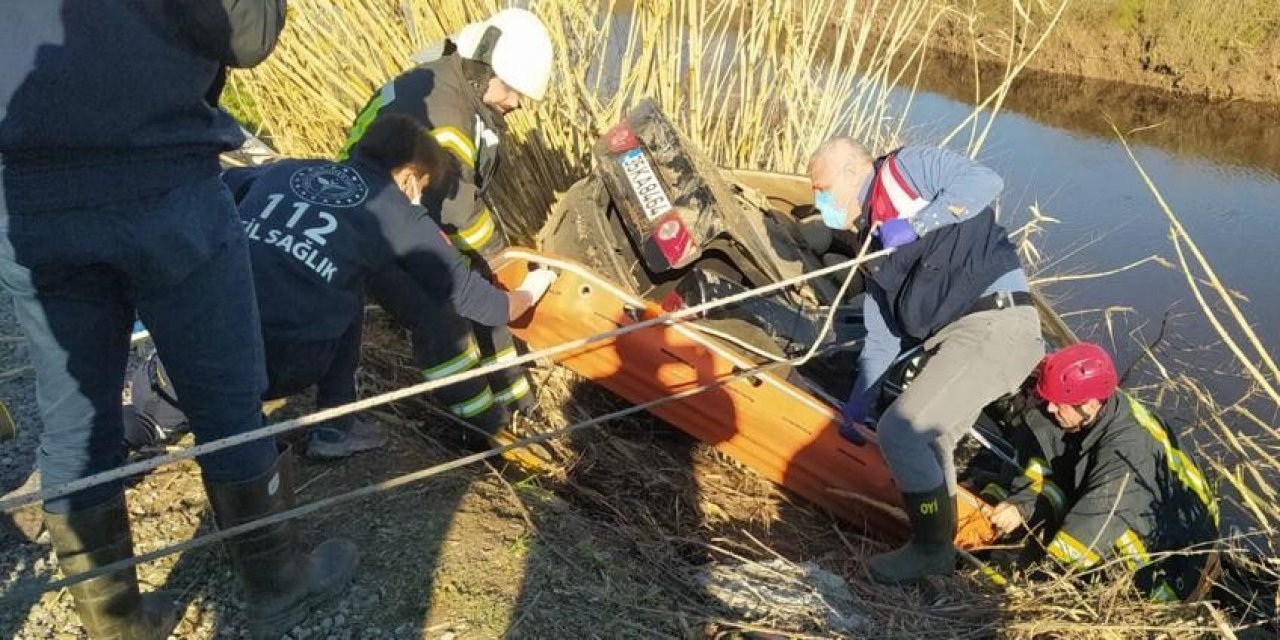 Dereye Düşen Aracın Sürücüsü Hayatını Kaybetti