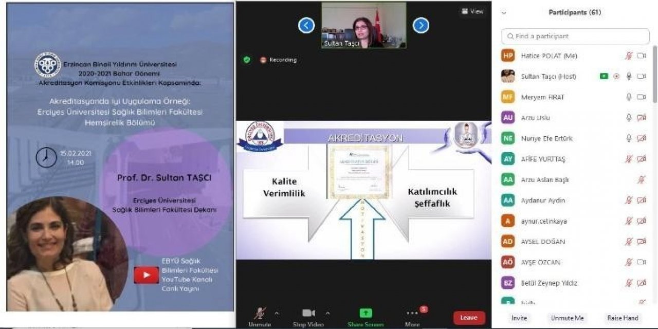 Uzaktan Öğretimde Akreditasyon Standartları Anlatıldı