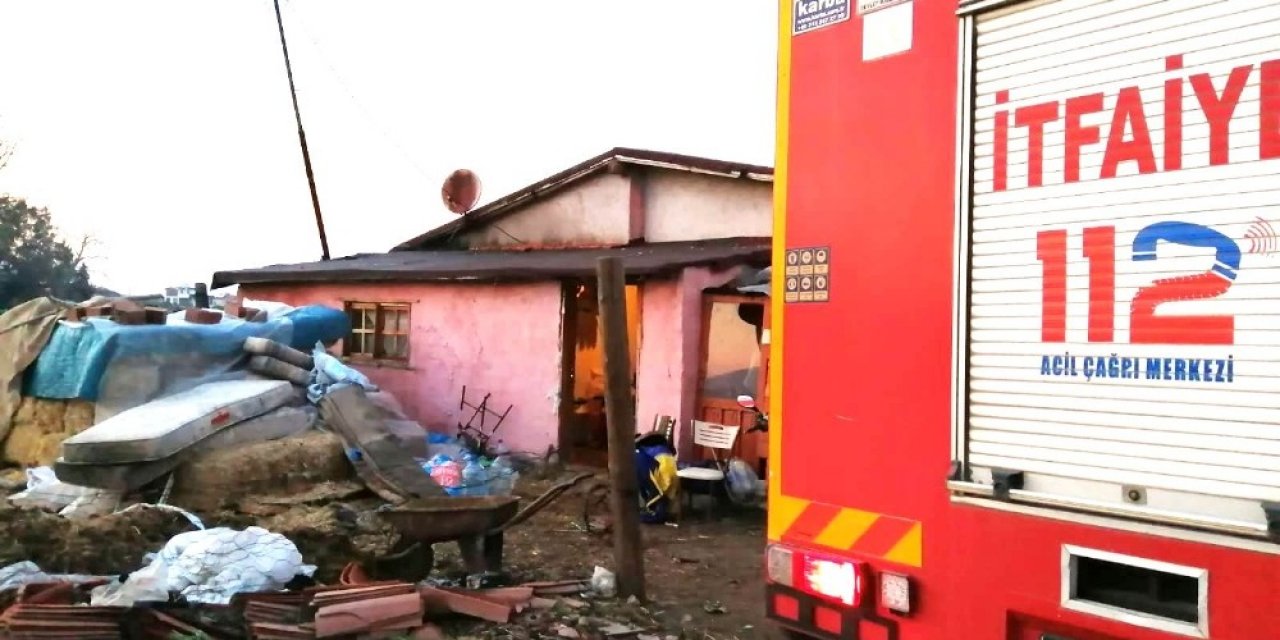 İ̇nekleri Yanmaktan İtfaiye Kurtardı