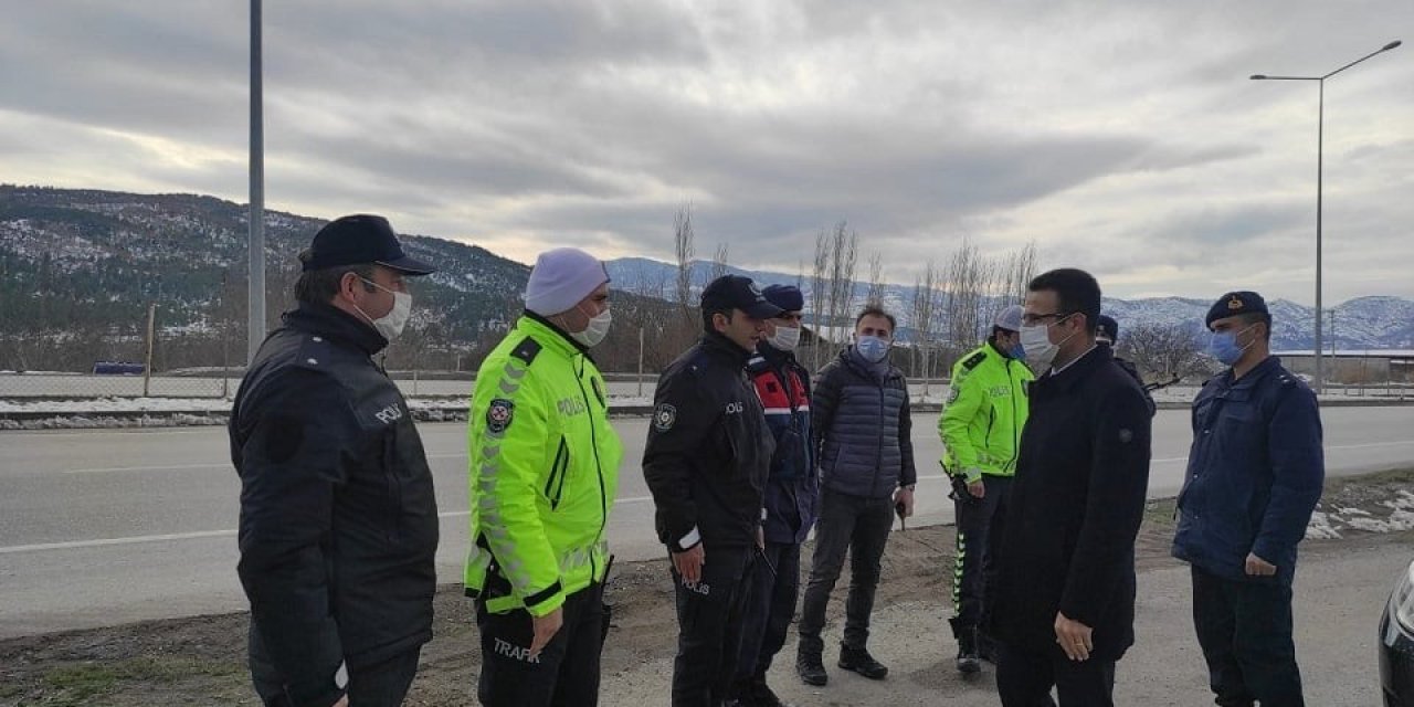 Kaymakam Akpay Kontrol Noktalarını Ziyaret Etti