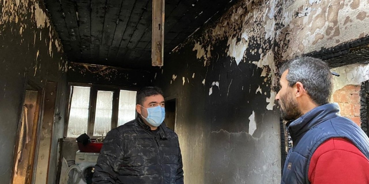 Evi Yanan Yabancı Uyruklu Ailelere Kızılay Sahip Çıktı