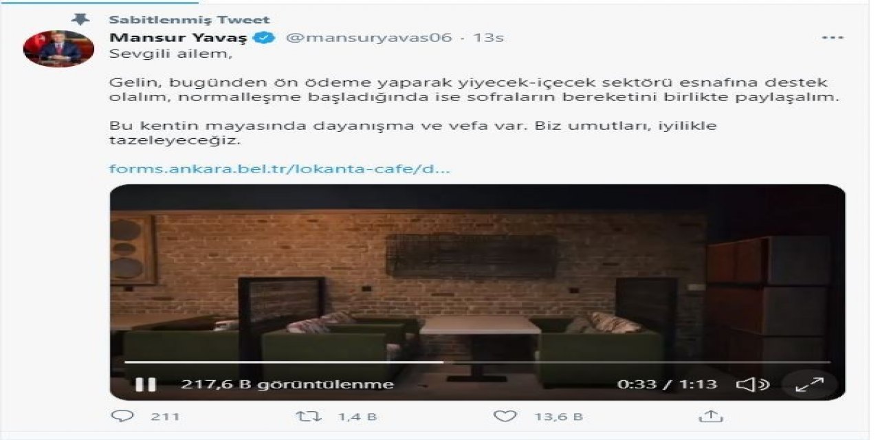 Ankara Büyükşehir Belediyesinde Ön Sipariş Desteği Başladı