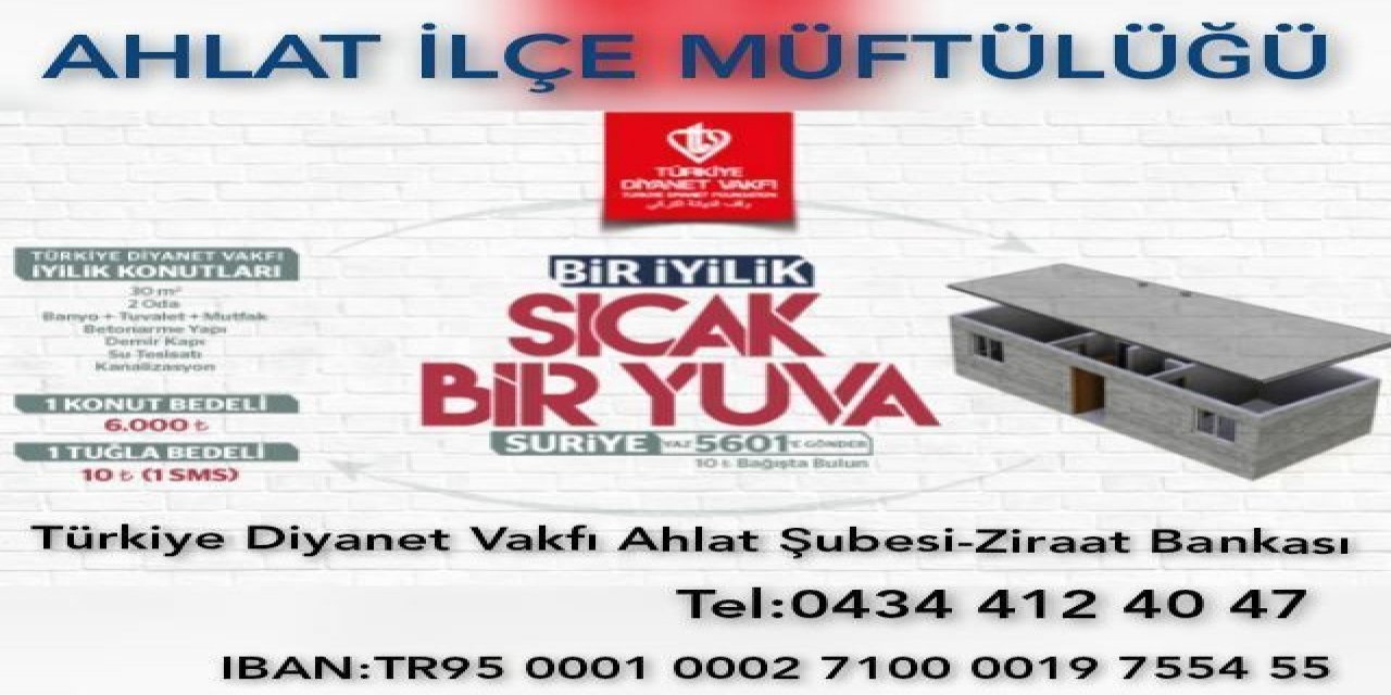 Ahlat Müftülüğünden Suriyeli Mülteciler İçin Sıcak Yuva