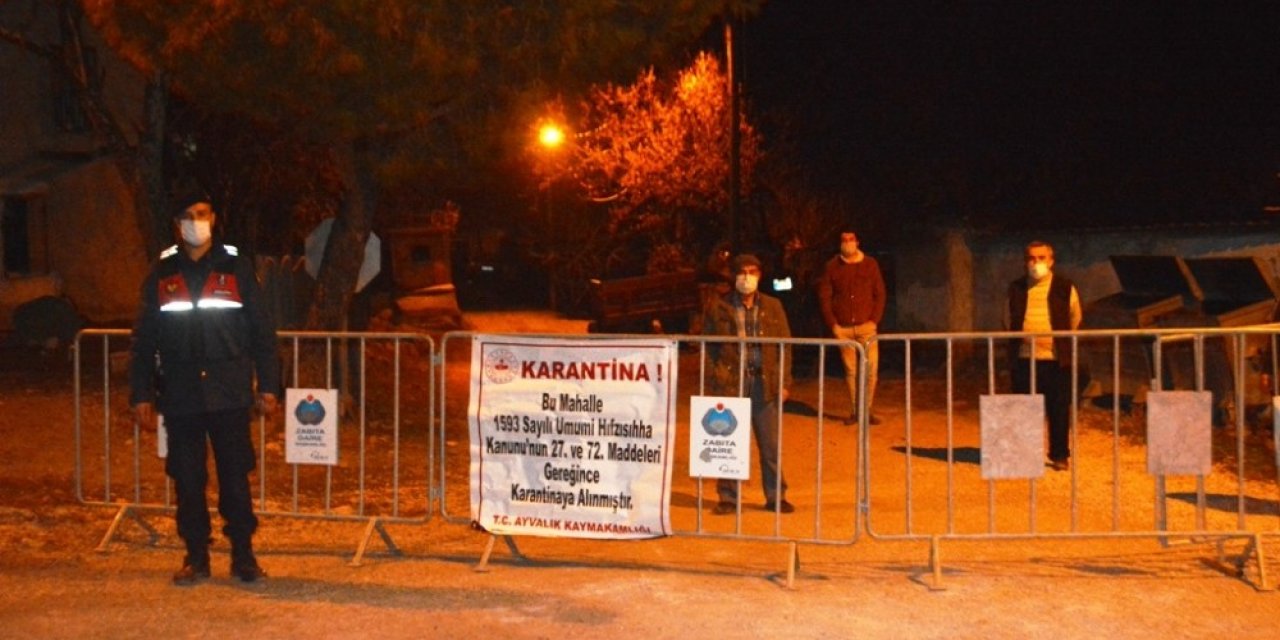 Ayvalık’ta İki Kırsal Mahalleye Covid19 Karantinası