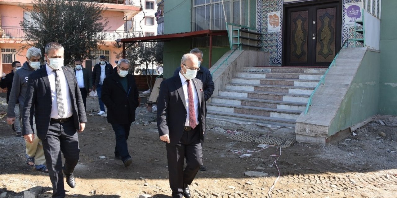 Güneş Camisinde Çevre Düzenlemesi Başladı