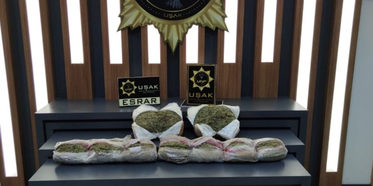Uşak’ta 6 Kilo 550 Gram Esrar Ele Geçirildi