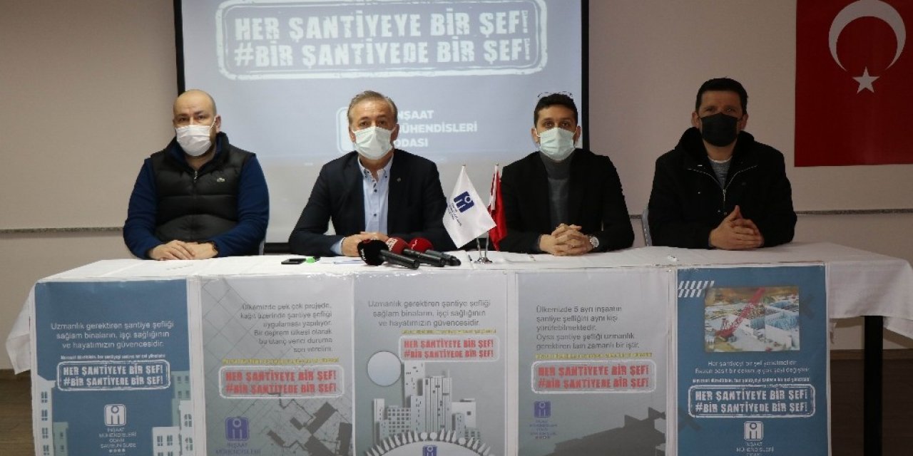 İ̇nşaat Mühendislerinden ’şantiye Şefliği’ Açıklaması