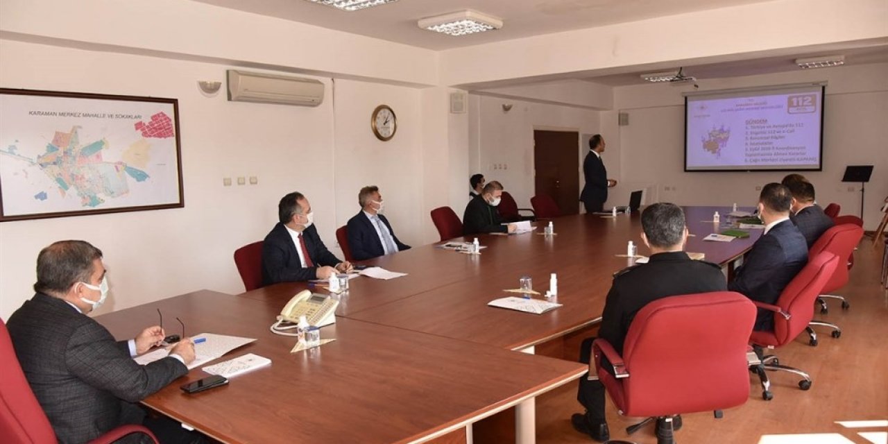 Karaman’da 112 Acil Çağrı Merkezi Hizmetleri Ele Alındı